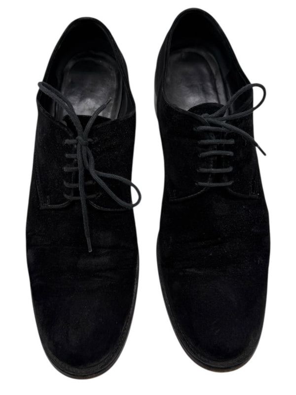 Prada Black Suede Lace-Up Derby Shoes – Size 40