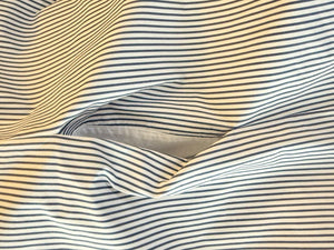 Lafayette 148 New York Navy & White Striped Sleeveless Shift Dress with Pockets – Size XL