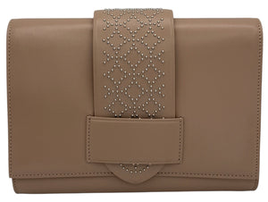 Alaia Simone Arabesque Studded Leather Clutch