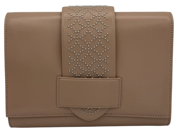 Alaia Simone Arabesque Studded Leather Clutch
