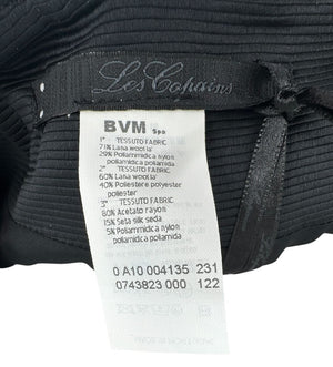 Les Copains Black Textured Wool Blend Skirt Suit – Size 10 (NWT)