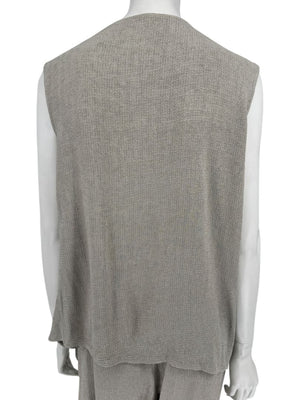 Rick Owens Taupe Draped Tank & Textured Jogger Set - Size IT 42 / US 6