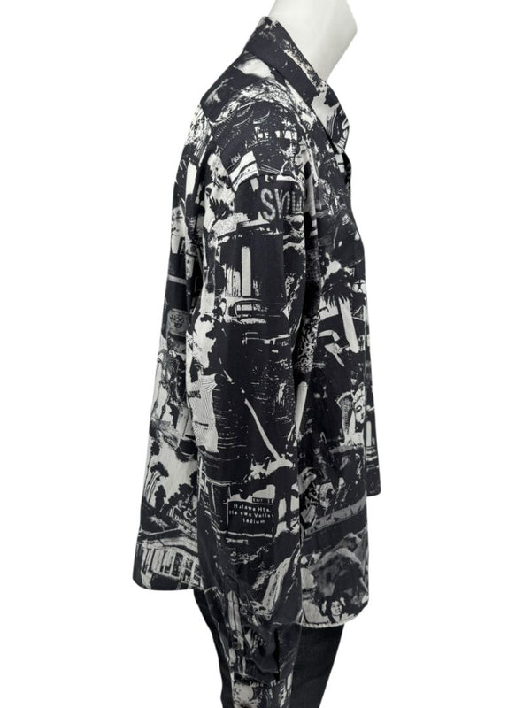 Alexander McQueen Black & White Graphic Print Shirt – Size IT 50 (US L)