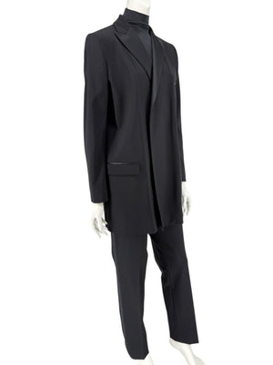 Dolce & Gabbana Black Wool-Silk Blend Tuxedo Blazer & Pants Set – Size IT 44 (US 8)