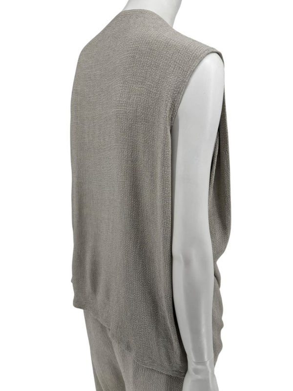 Rick Owens Taupe Draped Tank & Textured Jogger Set - Size IT 42 / US 6