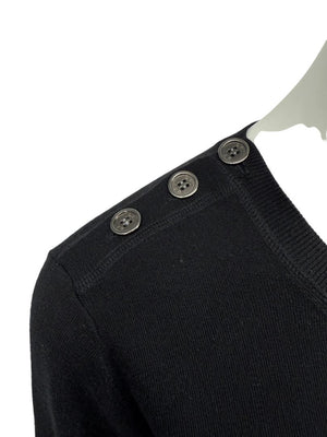 Burberry London Black Silk & Cashmere Knit Top – Size L