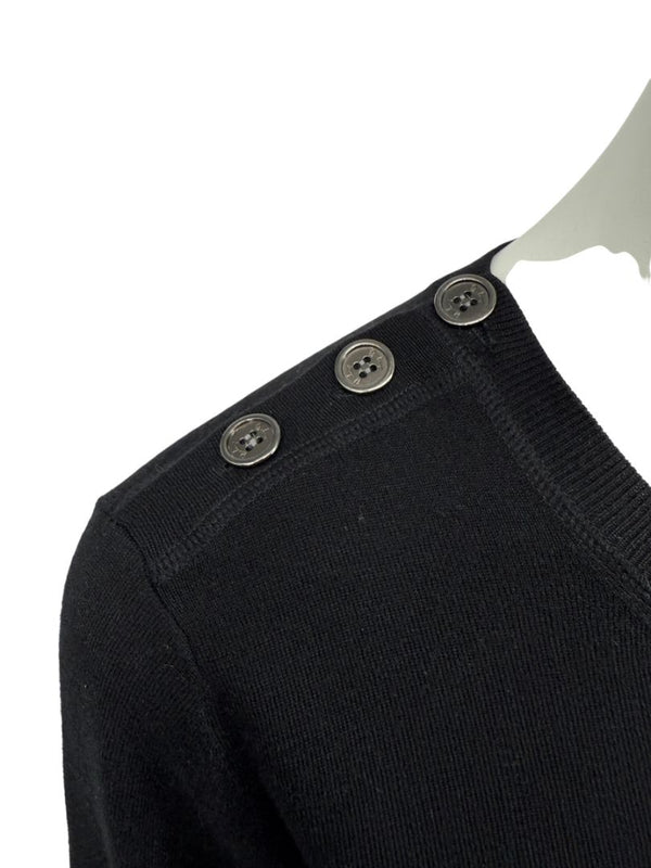 Burberry London Black Silk & Cashmere Knit Top – Size L