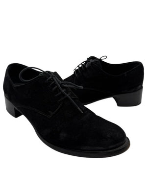 Prada Black Suede Lace-Up Derby Shoes – Size 40