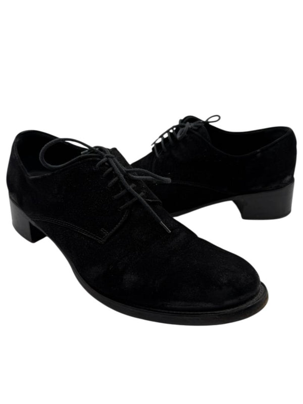 Prada Black Suede Lace-Up Derby Shoes – Size 40
