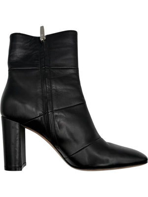 Gianvito Rossi Black Leather Block Heel Ankle Boots – Size 39.5