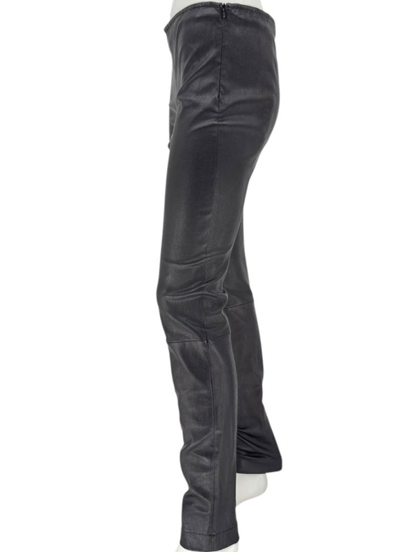 The Row Black Lambskin-Front Legging Pants – Size Large