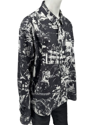 Alexander McQueen Black & White Graphic Print Shirt – Size IT 50 (US L)