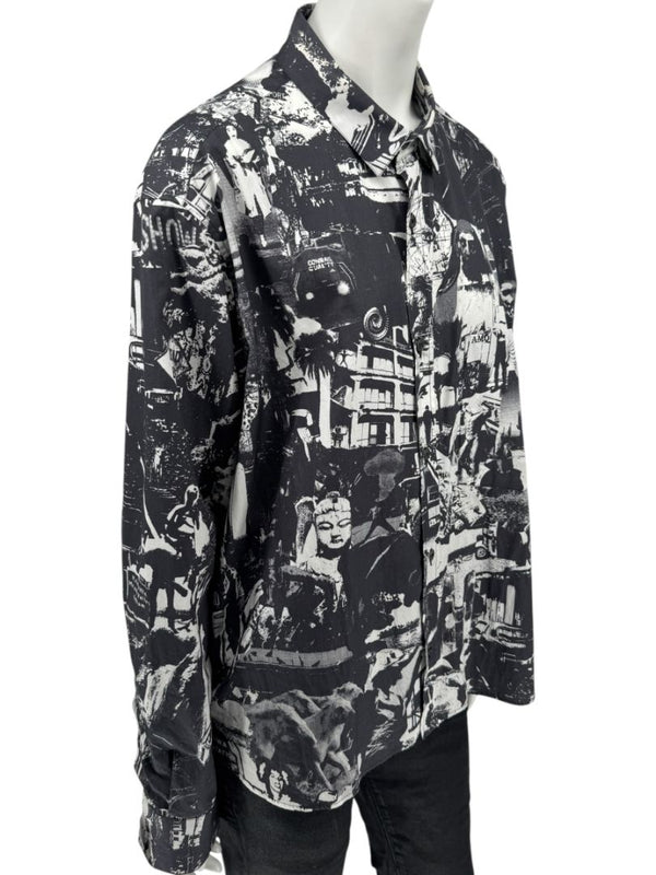 Alexander McQueen Black & White Graphic Print Shirt – Size IT 50 (US L)
