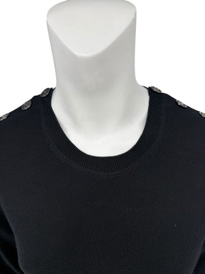 Burberry London Black Silk & Cashmere Knit Top – Size L