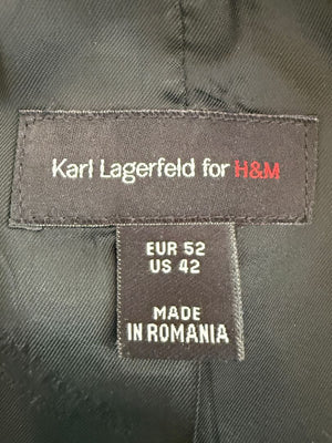 Karl Lagerfeld for H&M Men’s Black Wool Blazer –Size EU 52 / US 42