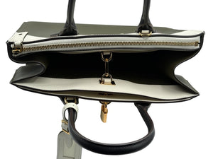 Louis Vuitton White/Green Leather City Steamer MM Bag