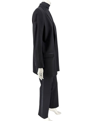 Dolce & Gabbana Black Wool-Silk Blend Tuxedo Blazer & Pants Set – Size IT 44 (US 8)