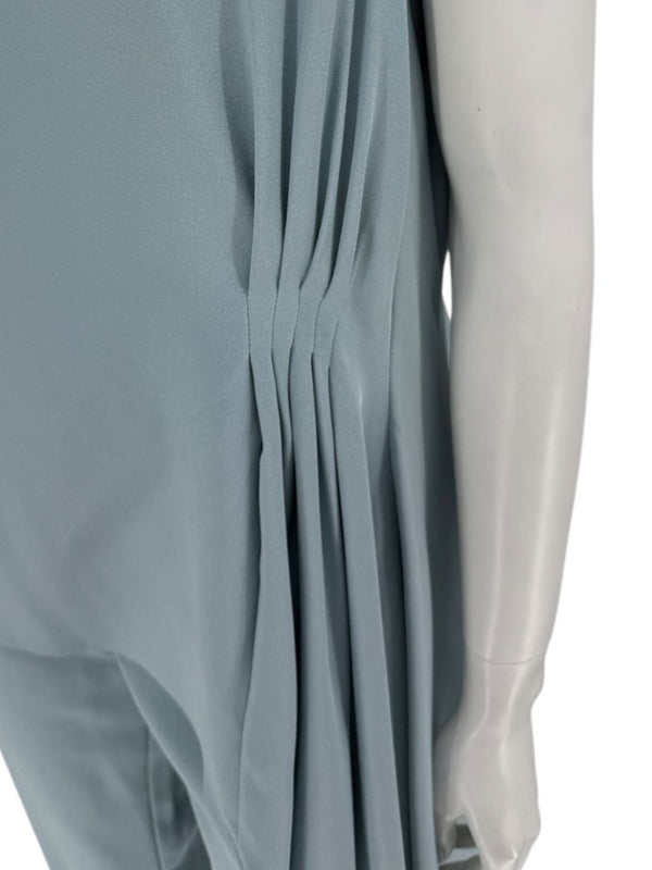 Pamella Roland Blue Draped Tunic & Pants Set Women’s Evening Formal 2 Piece – Size L