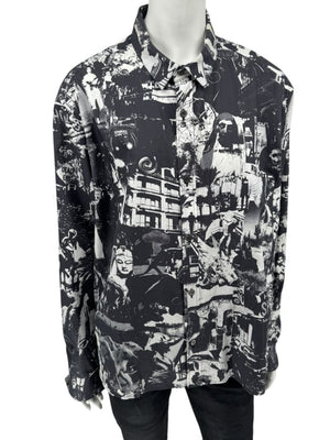 Alexander McQueen Black & White Graphic Print Shirt – Size IT 50 (US L)