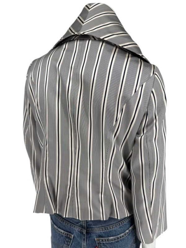 PAUW Amsterdam — Architectural Silk-Cotton Cropped Jacket - Size 4