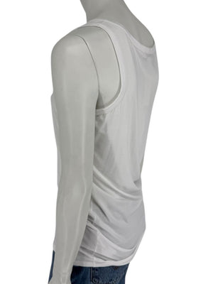 D. Exterior White Viscose Blend Tank Top – Size L
