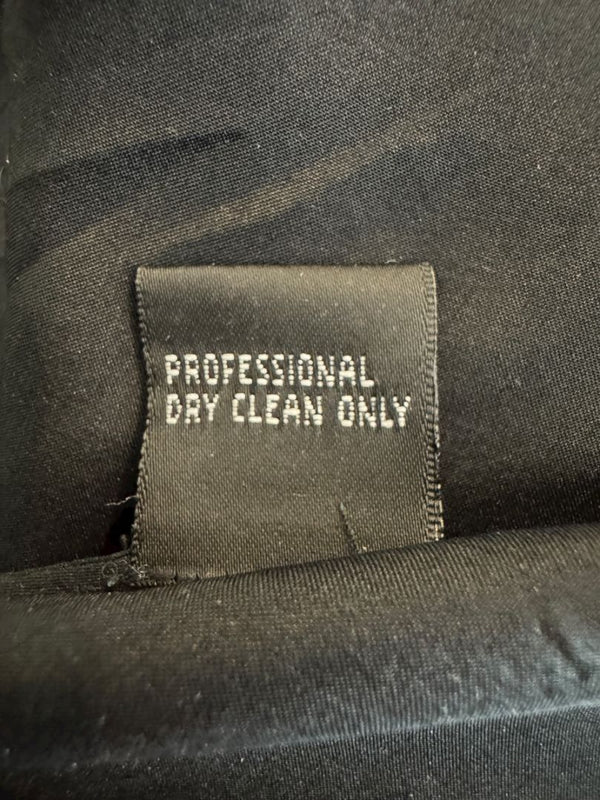 Carmen Marc Valvo Signature Black Acetate–Rayon Flared Midi Skirt – Size 10