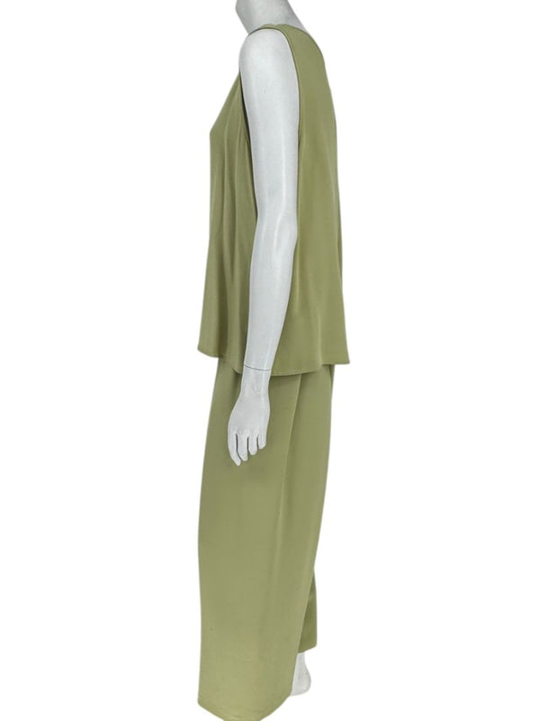 Bill Blass Three-Piece Green & Geometric Jacket Pant Set – XL