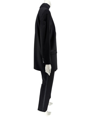 Dolce & Gabbana Black Wool-Silk Blend Tuxedo Blazer & Pants Set – Size IT 44 (US 8)
