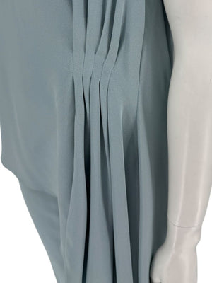 Pamella Roland Blue Draped Tunic & Pants Set Women’s Evening Formal 2 Piece – Size L