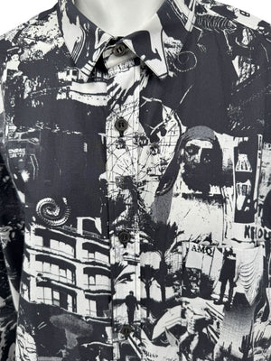 Alexander McQueen Black & White Graphic Print Shirt – Size IT 50 (US L)