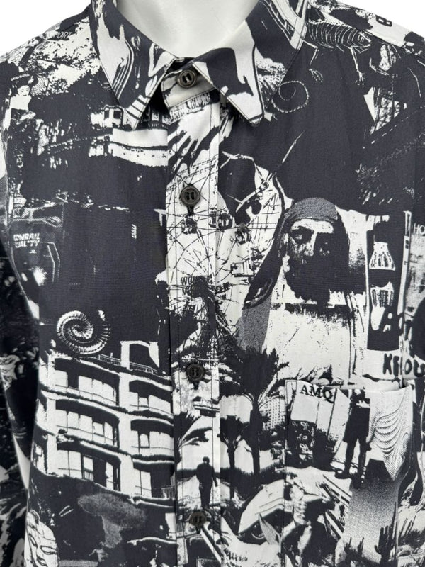 Alexander McQueen Black & White Graphic Print Shirt – Size IT 50 (US L)