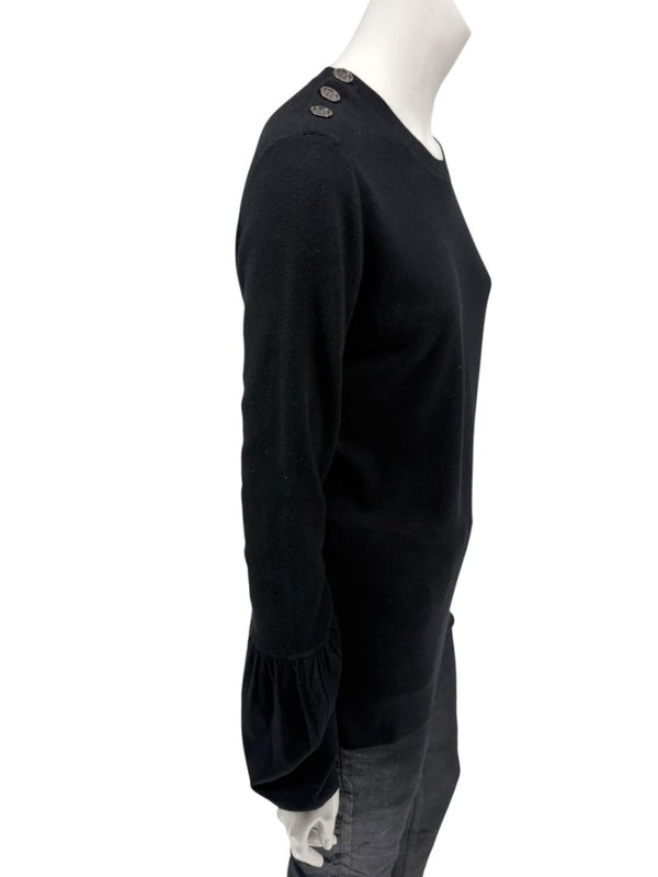Burberry London Black Silk & Cashmere Knit Top – Size L