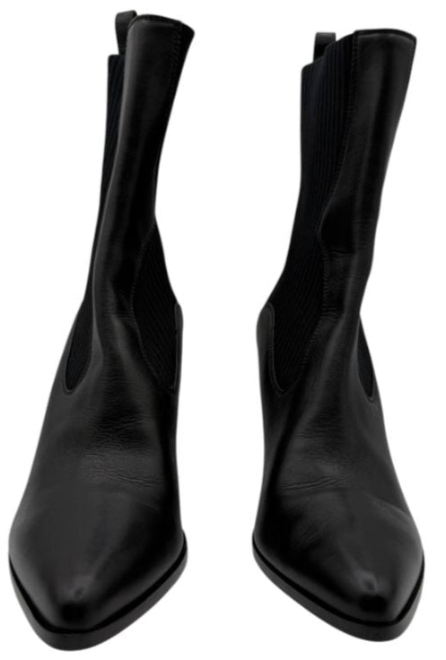 Jimmy Choo Western Style Tortoiseshell Effect Heel Booties - Size 37.5