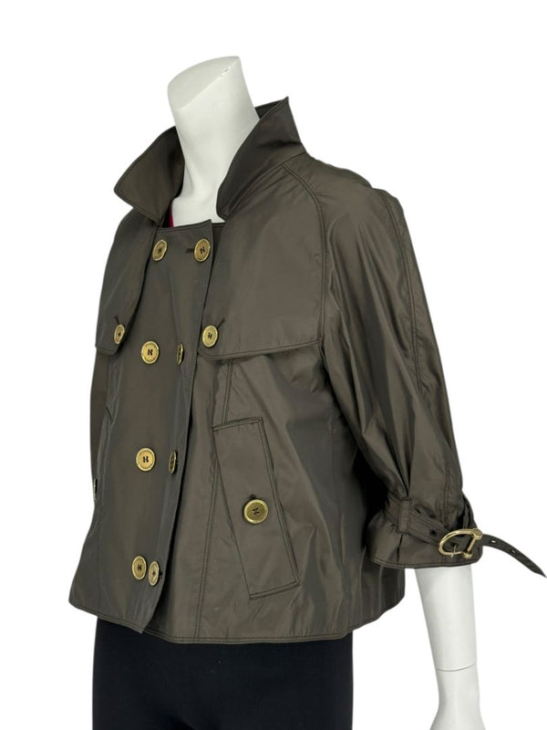 Burberry London Cropped Double-Breasted Jacket – Size US 12 / UK 14