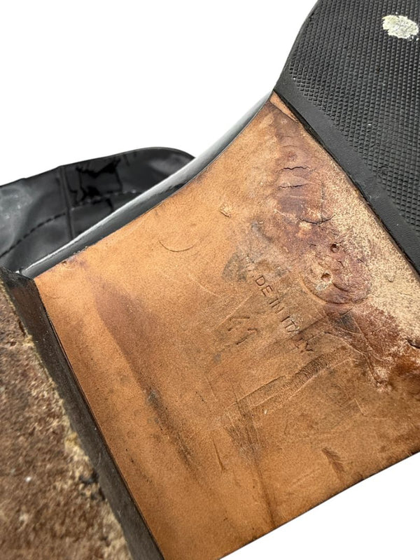 Chanel Western-Inspired Patent Leather Boots – Size 41