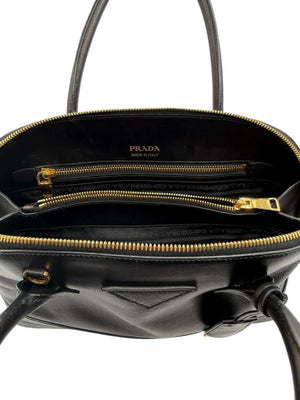 Prada F/W 2018 City Calfskin Mirage Promenade Tote Black
