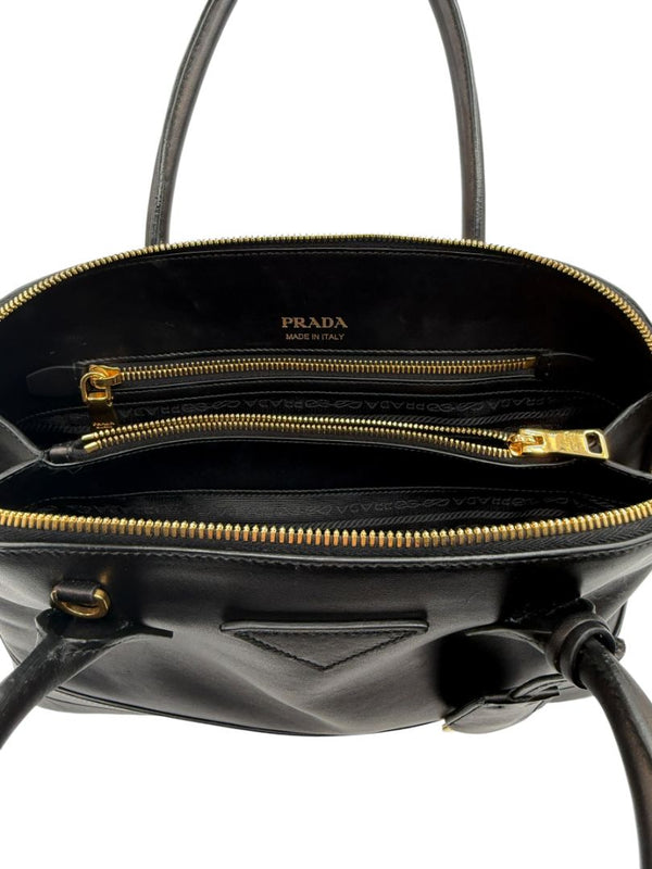 Prada F/W 2018 City Calfskin Mirage Promenade Tote Black