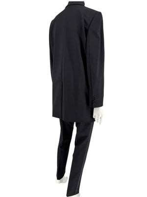 Dolce & Gabbana Black Wool-Silk Blend Tuxedo Blazer & Pants Set – Size IT 44 (US 8)
