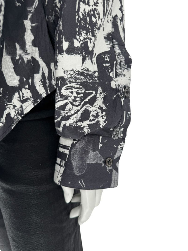 Alexander McQueen Black & White Graphic Print Shirt – Size IT 50 (US L)