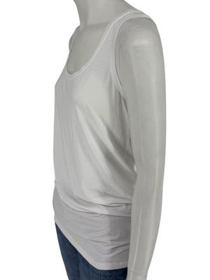 D. Exterior White Viscose Blend Tank Top – Size L