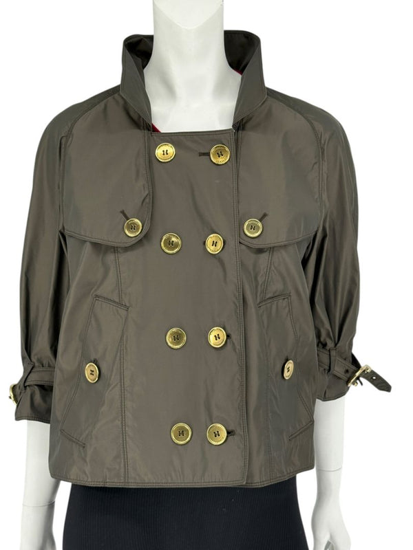 Burberry London Cropped Double-Breasted Jacket – Size US 12 / UK 14