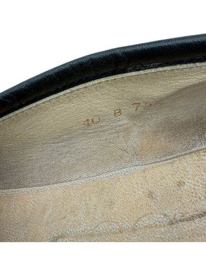 Chanel Black Leather Square Toe Loafers – Size 40