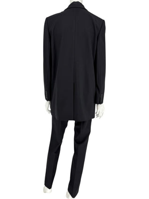 Dolce & Gabbana Black Wool-Silk Blend Tuxedo Blazer & Pants Set – Size IT 44 (US 8)