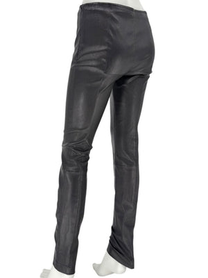 The Row Black Lambskin-Front Legging Pants – Size Large