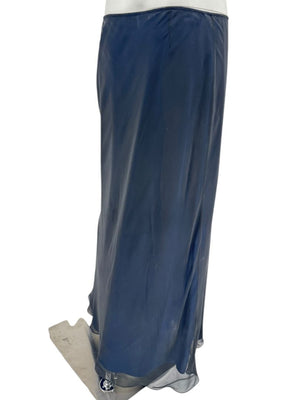 DKNY Navy Blue Sheer Overlay Maxi Skirt – Size 14