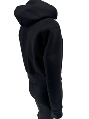 Givenchy Paris Black Cropped Zip Hoodie – Size M