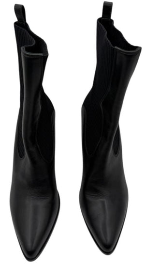 Jimmy Choo Western Style Tortoiseshell Effect Heel Booties - Size 37.5