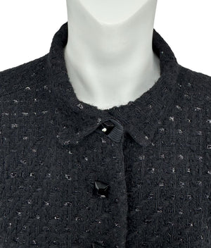 Les Copains Black Textured Wool Blend Skirt Suit – Size 10 (NWT)