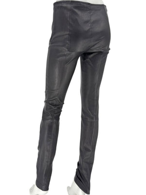 The Row Black Lambskin-Front Legging Pants – Size Large