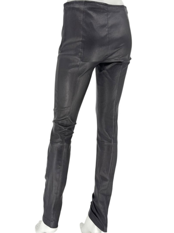 The Row Black Lambskin-Front Legging Pants – Size Large